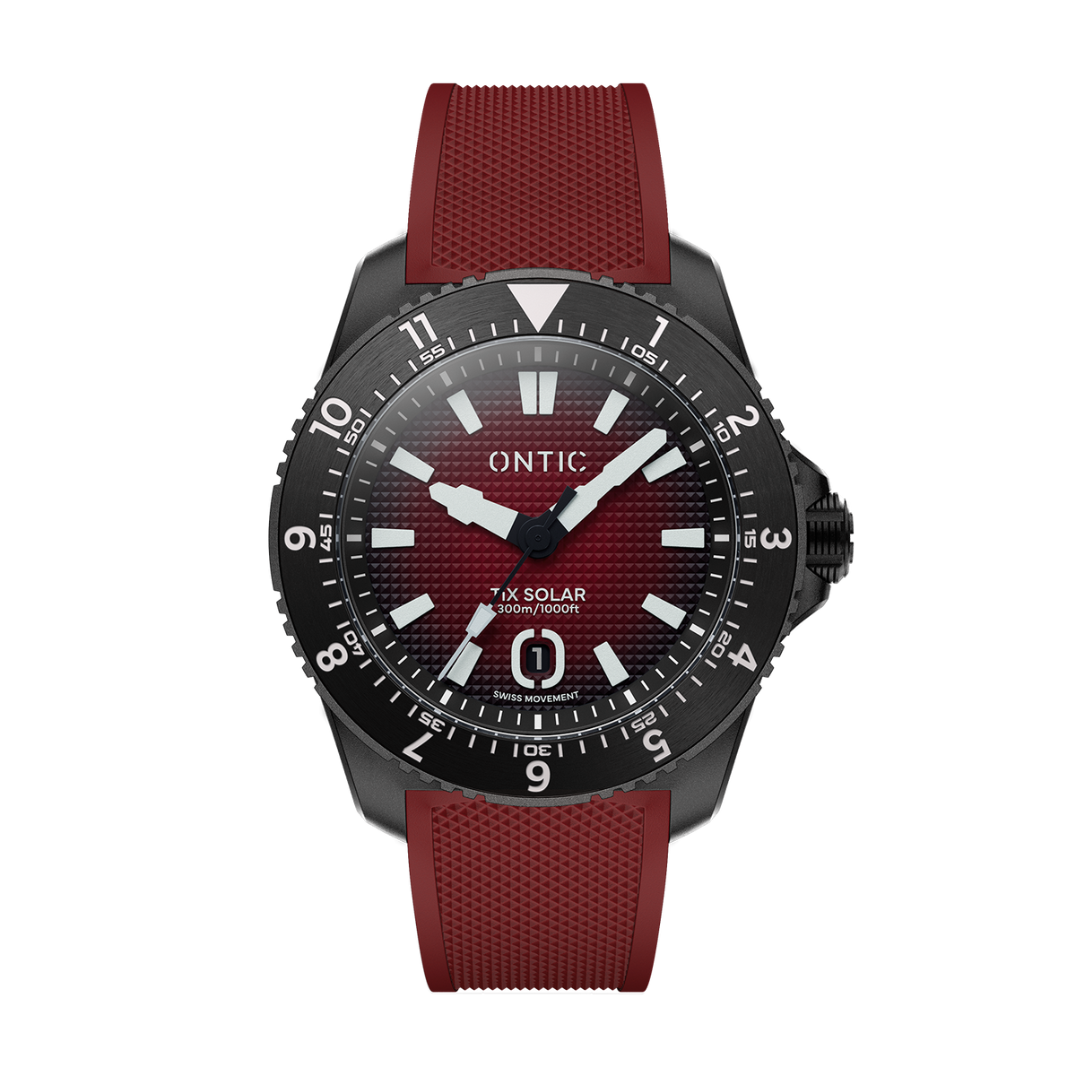 Ontic Utility - 40mm Men's Titanium Watch - Oxide Red Black - Swiss So
