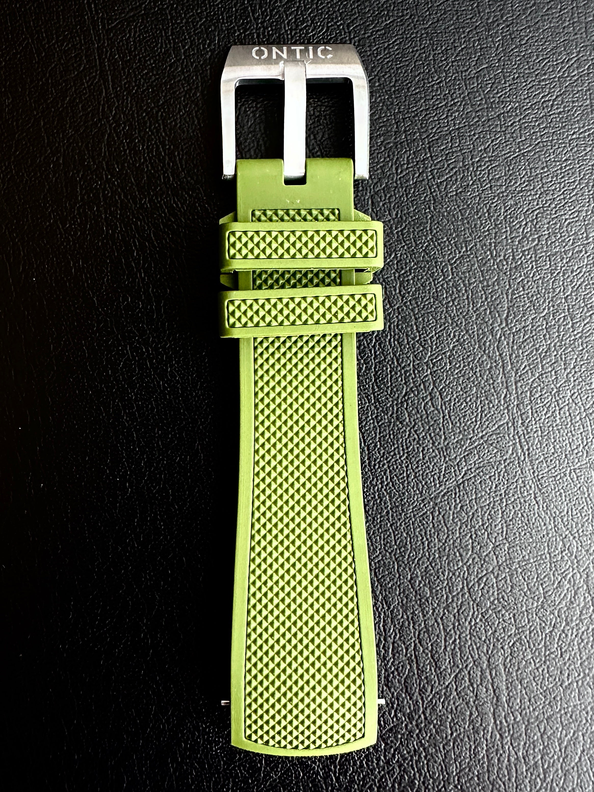 Olive Green FKM Rubber Strap