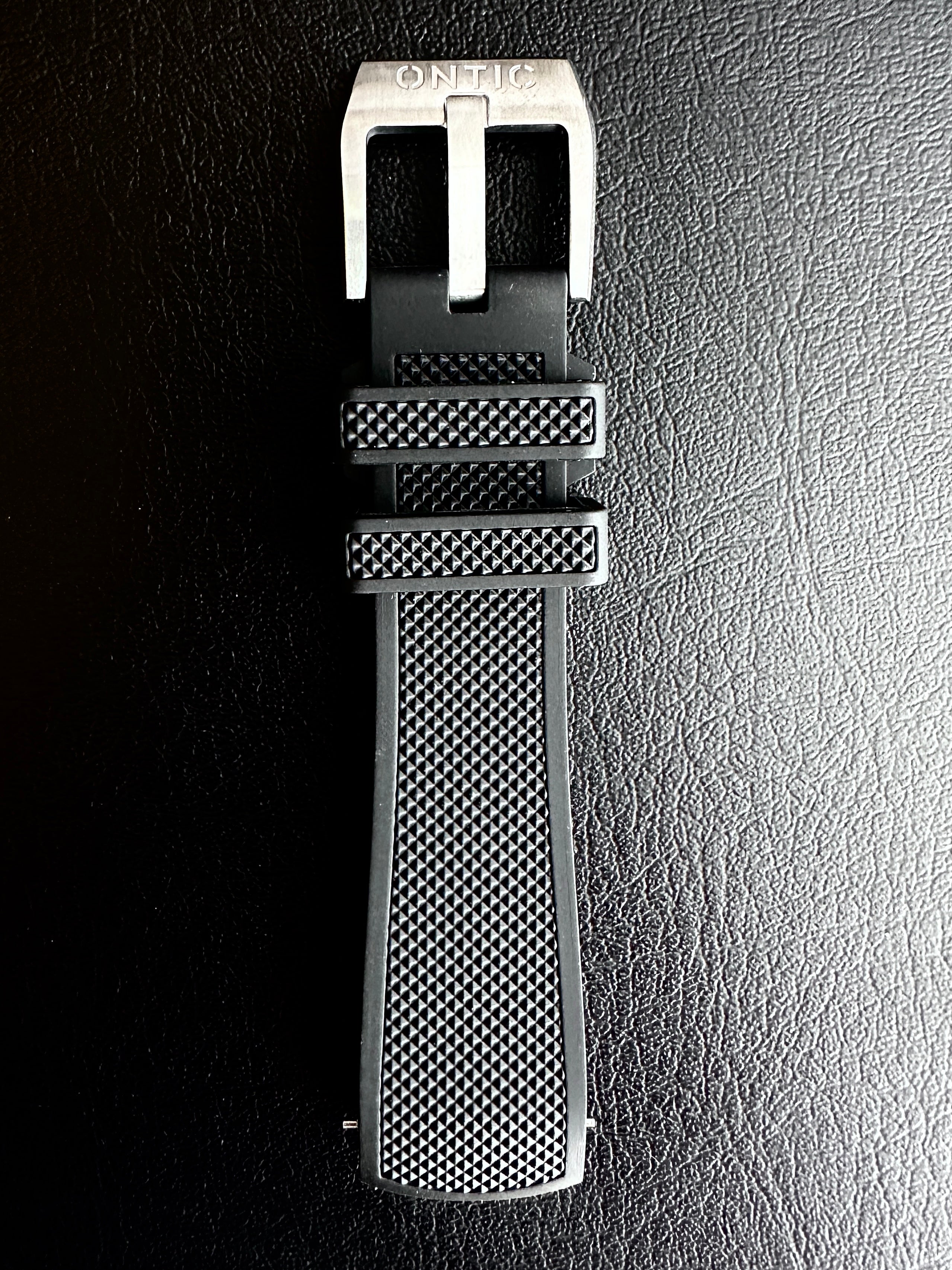 Black FKM Rubber Strap